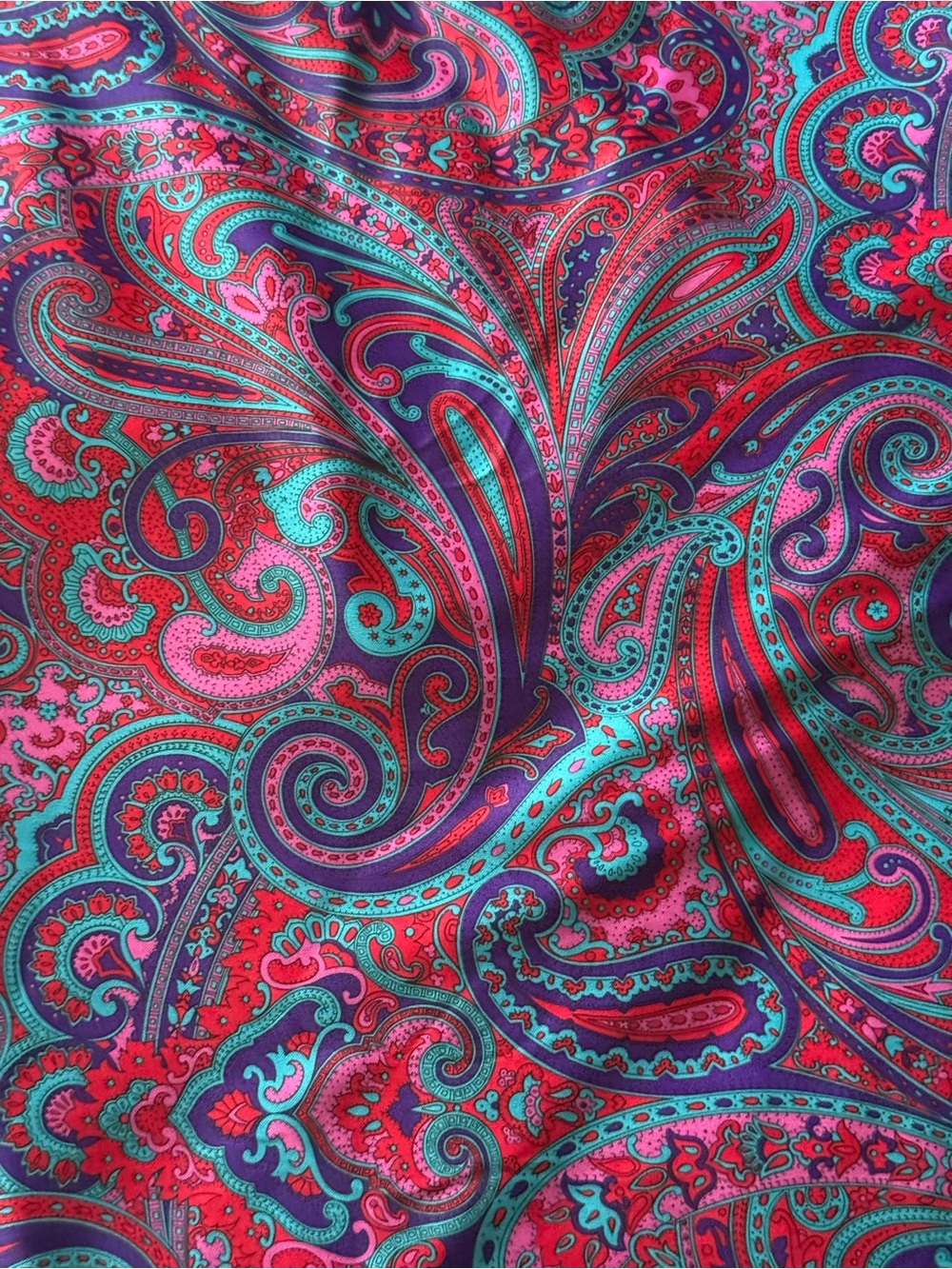 Paisley Multicolor print Fabric 4.5 Yards by 60”vibrant floral Swirl design New